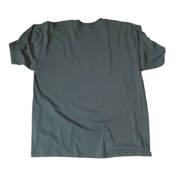 Vintage Unisex Graphic Cotton T-shirt Double Stitch Dog Music Green Sz XL NEW - Picture 2 of 3